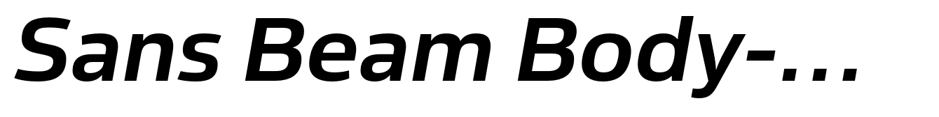 Sans Beam Body-Semi Bold Italic